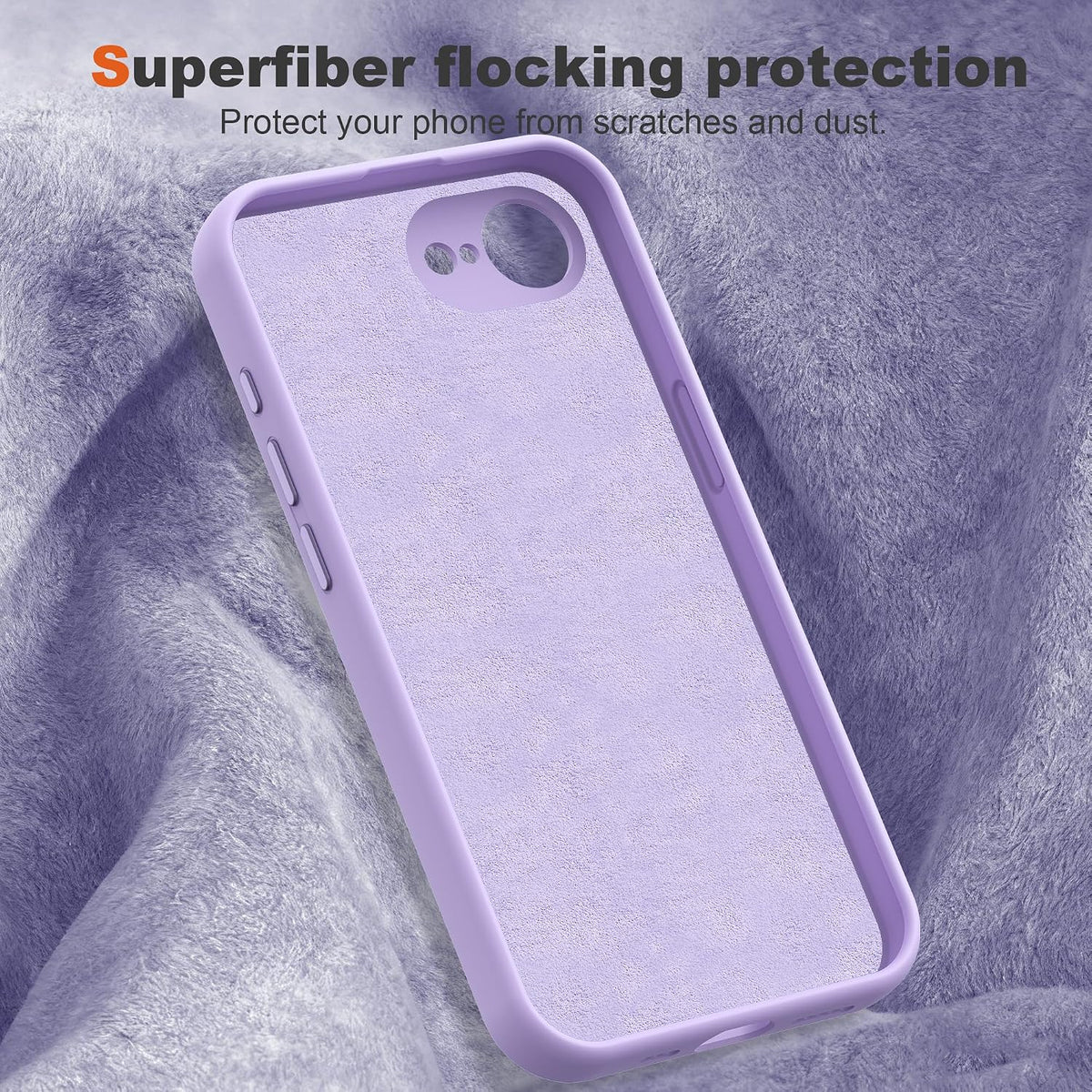 Case for iPhone 17E with 360°Spin Stand,6.1" Light Purple Magnetic 360°Spin Stand,Compatible with Mag-Safe,Soft Silicone 17E Case