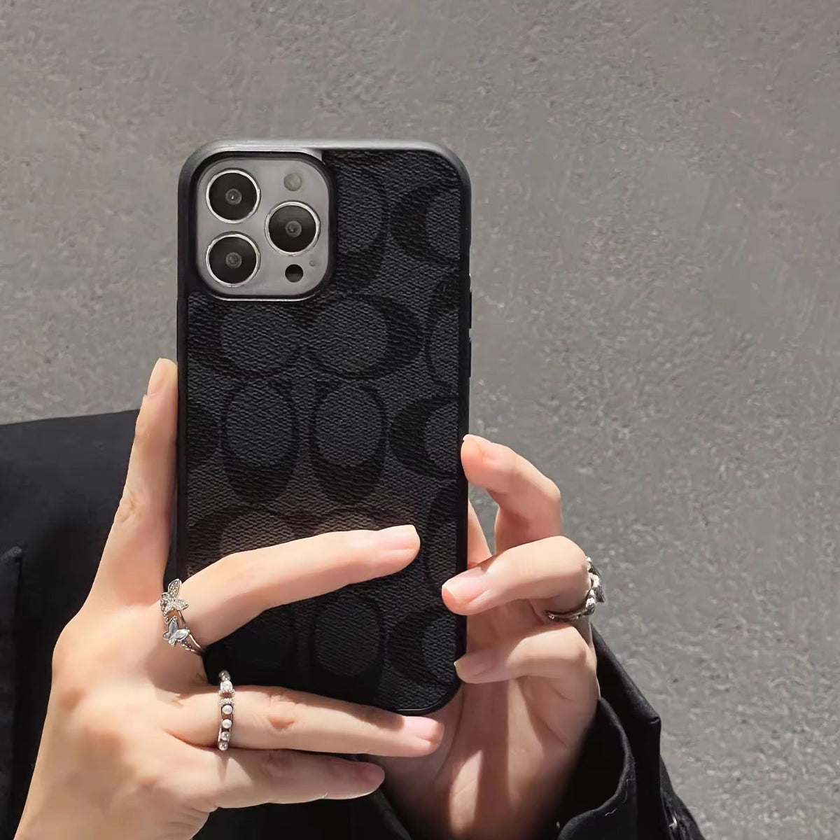 COACH BLACK iPhone Case