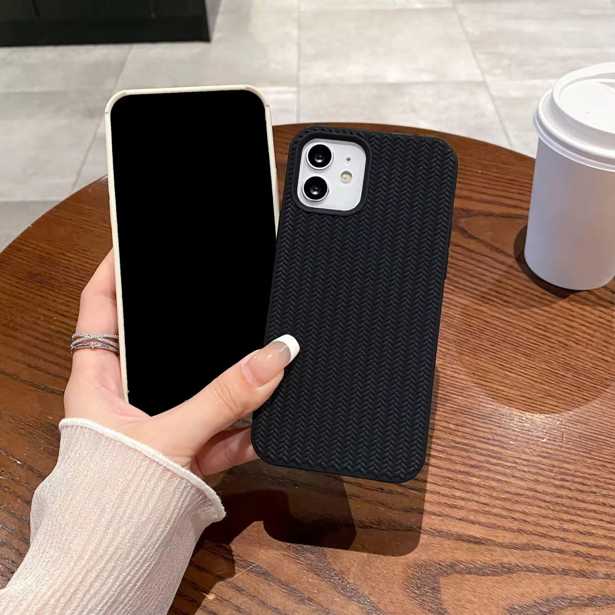 Black Woven iPhone Case