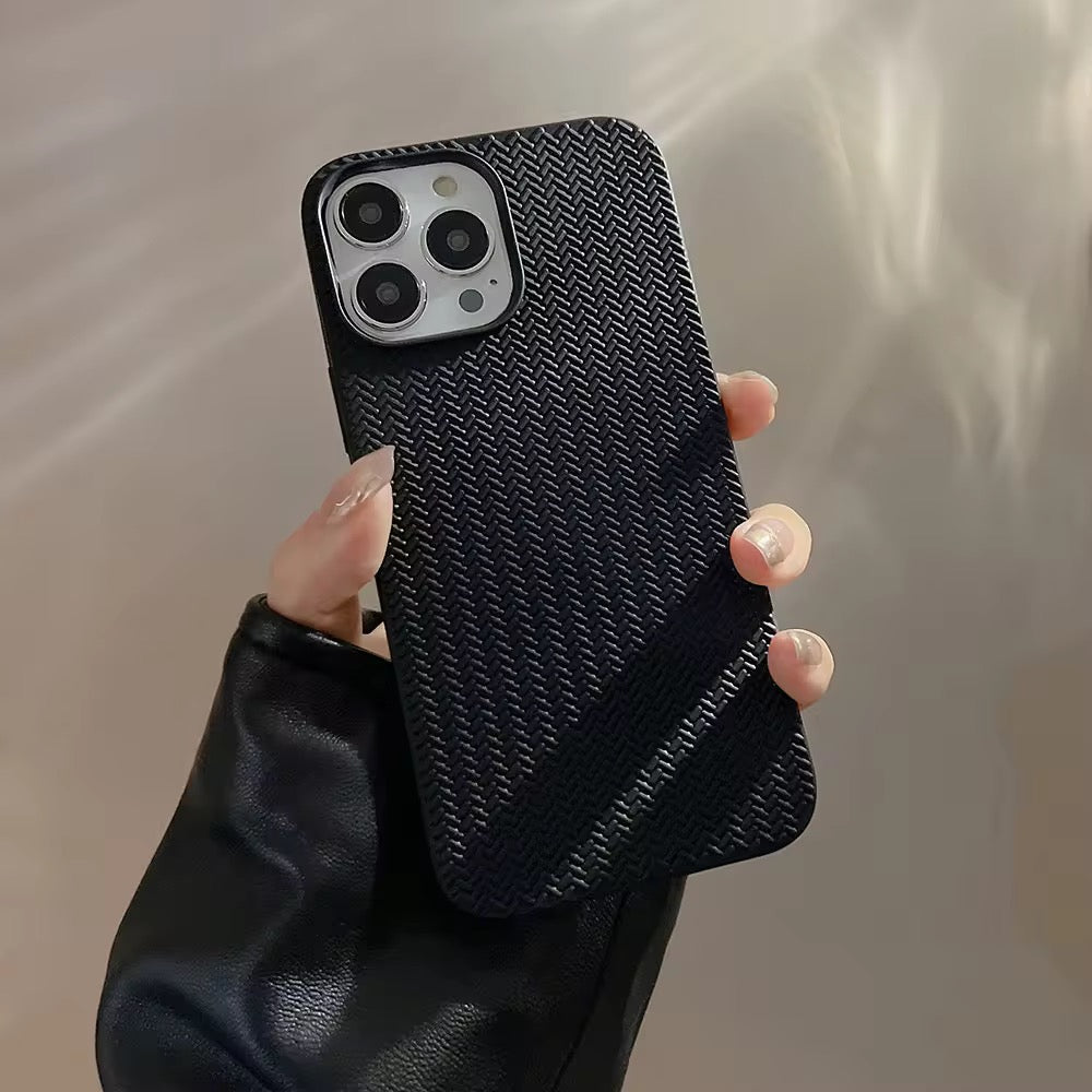 Black Woven iPhone Case