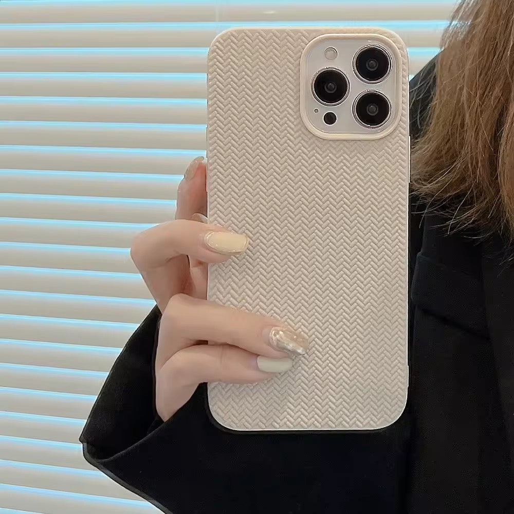 White Woven iPhone Case